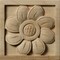 Ekena Millwork 3 1/2"W x 3 1/2"H x 3/4"P Medium Sunflower Square Rosette, Cherry ROS03X03X01SFCH - alternate 1